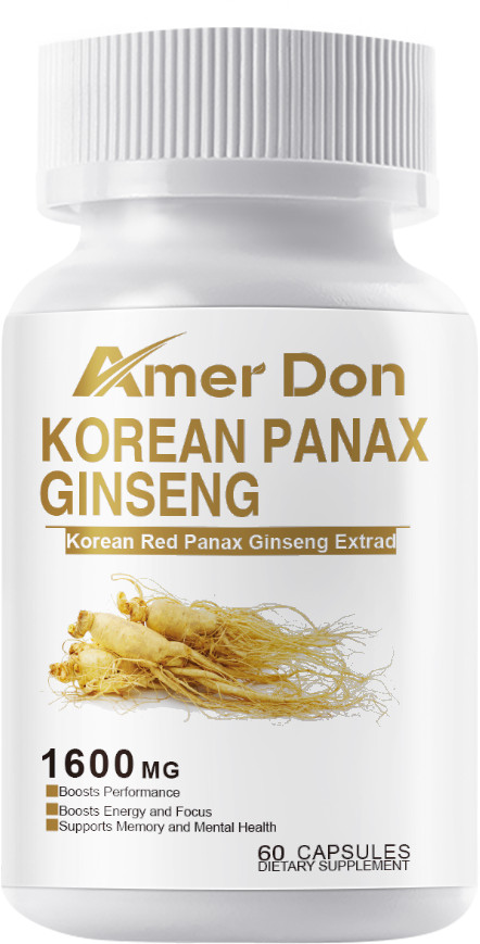 Korean Red Panax Ginseng 1600mg 120 Capsules – Extra Strength NON-GMO No Fillers