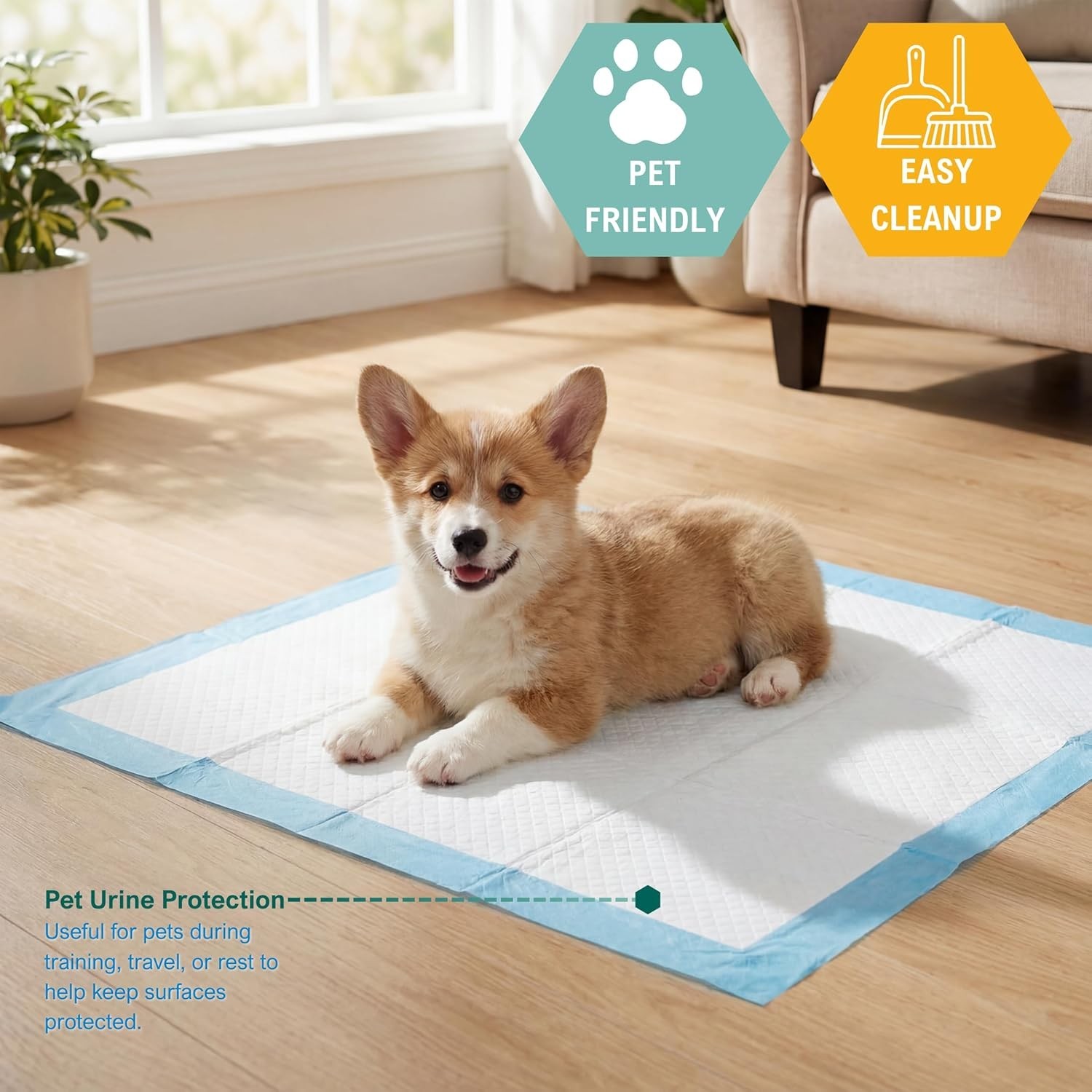 Disposable Underpads 17 x 24 Inches, 100 Count Incontinence Pads Bed Covers