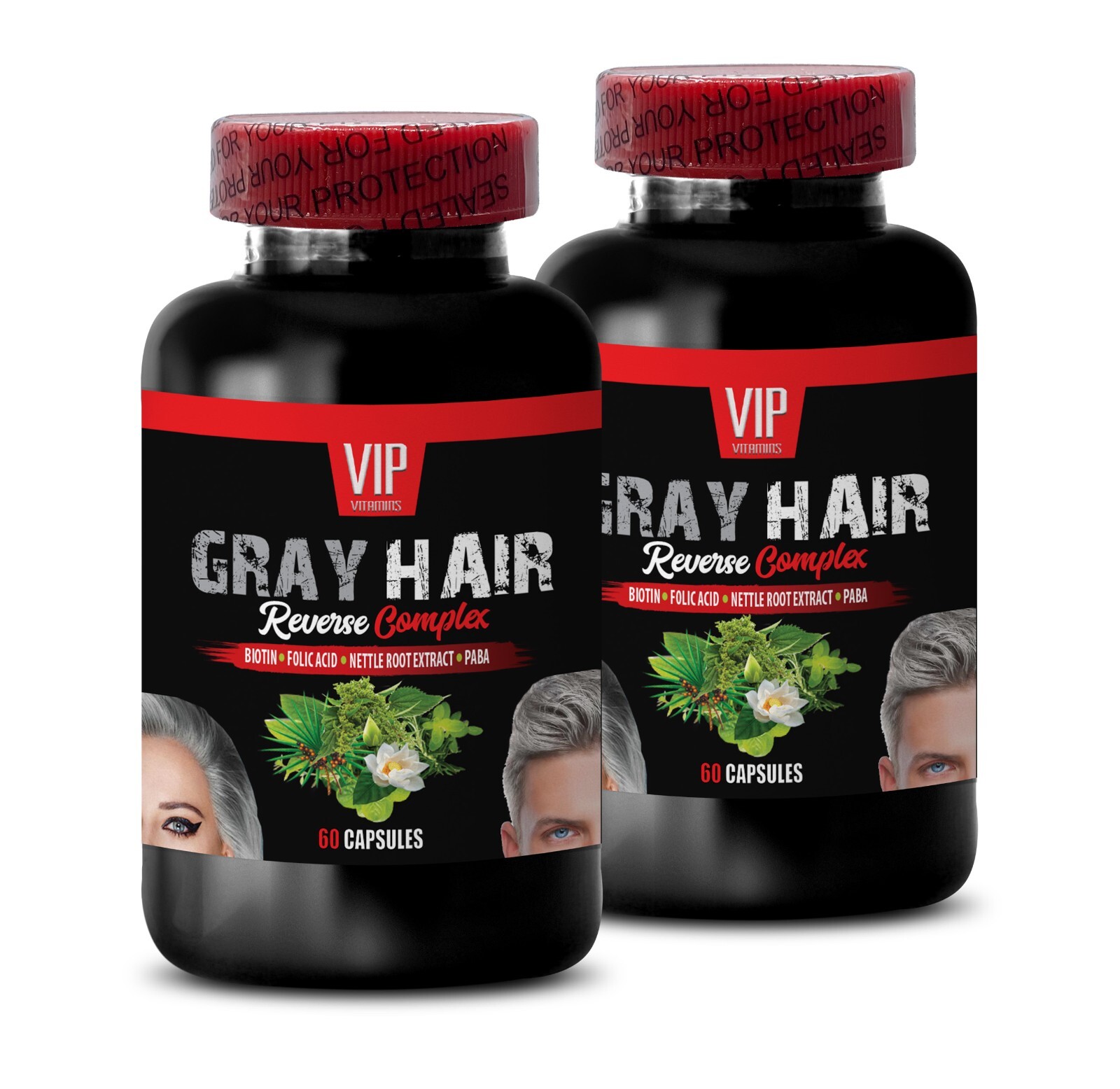 Youthful Hair Support: GRAY HAIR REVERSE Complex with Catalase, Zinc – 2 B: 120