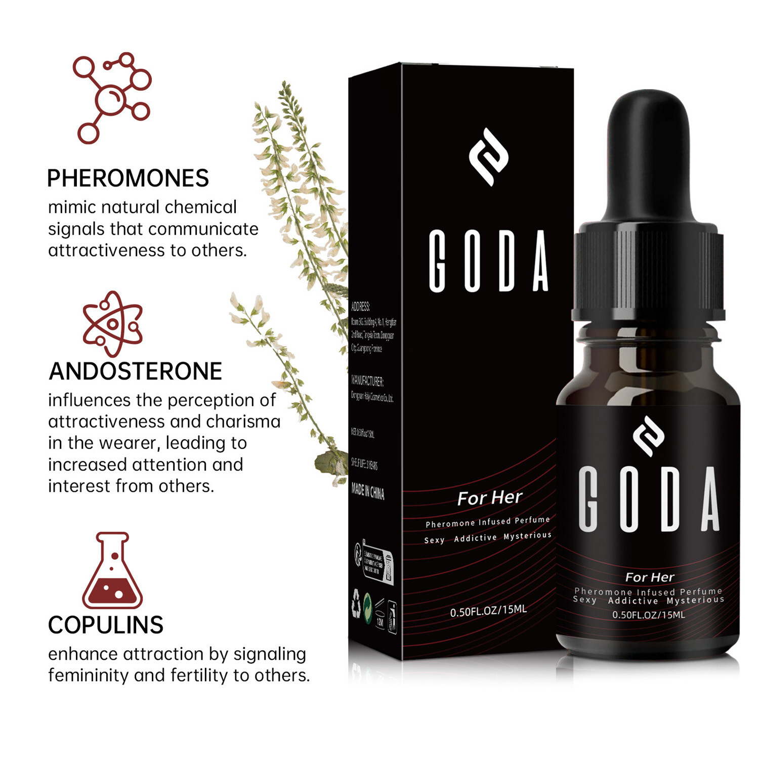 GODA For Her Pheromone Perfume For Women Long-Lasting 15ml NEW🔥 FREE SHIPPING