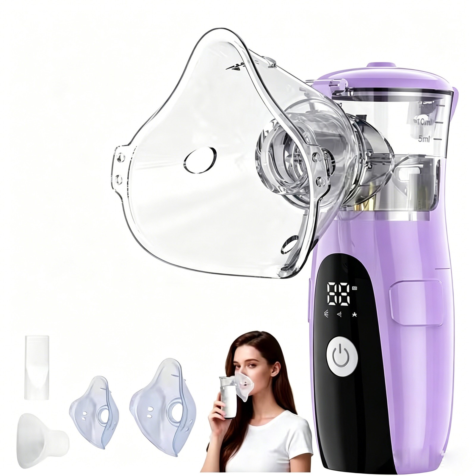 Digital Portable Quiet Mesh Humidifier for Adults & Kids- Travel & Home Use