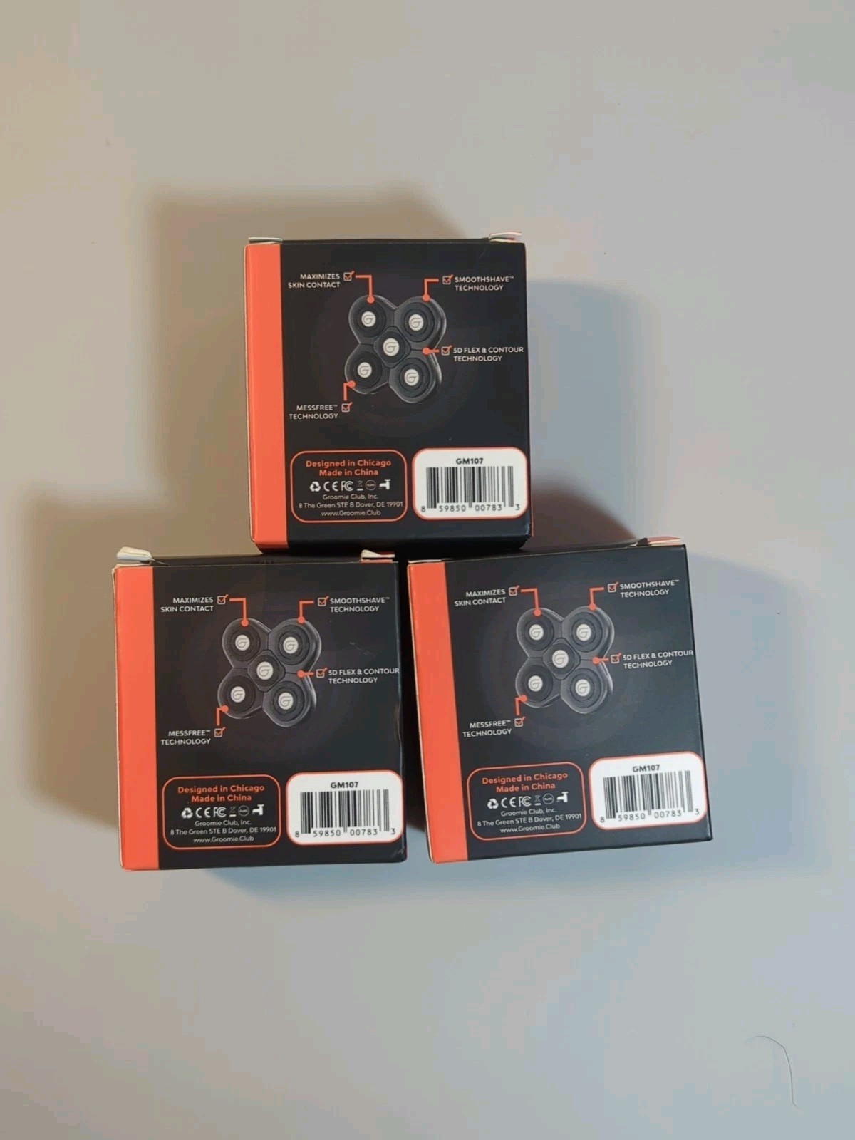 Lot of 3 Groomie BaldiePro Blade Refill 1.0 Replacement Head New Sealed