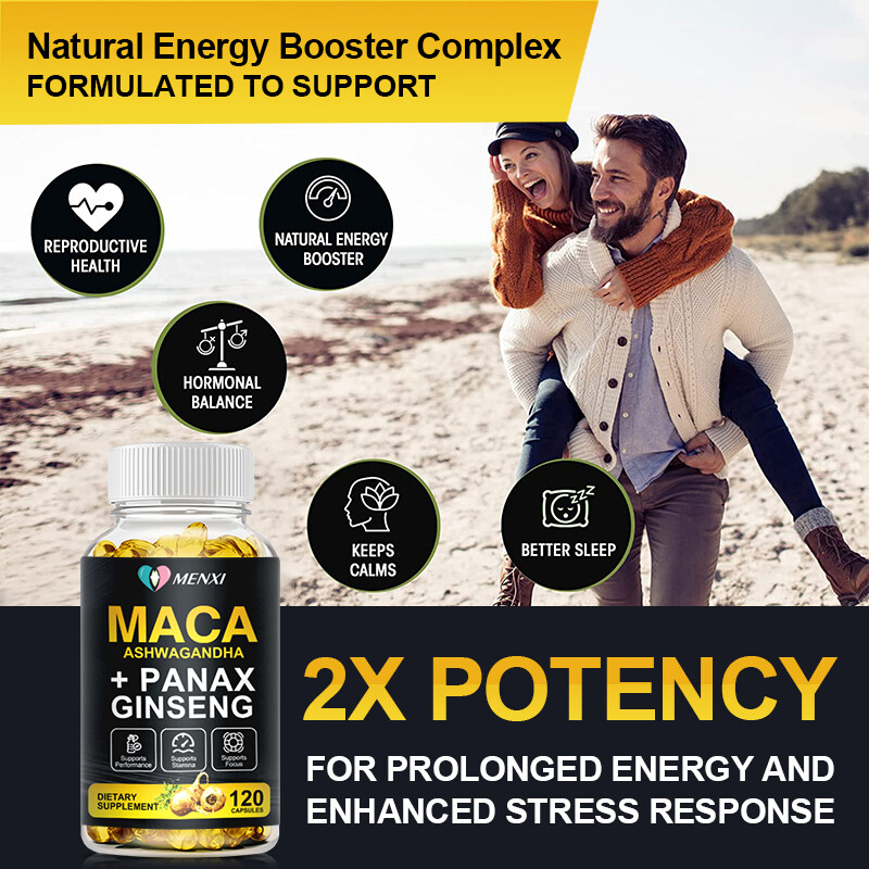 Maca Root Capsules 10000mg, Peruvian Maca Extract for Men & Women 120 Capsules