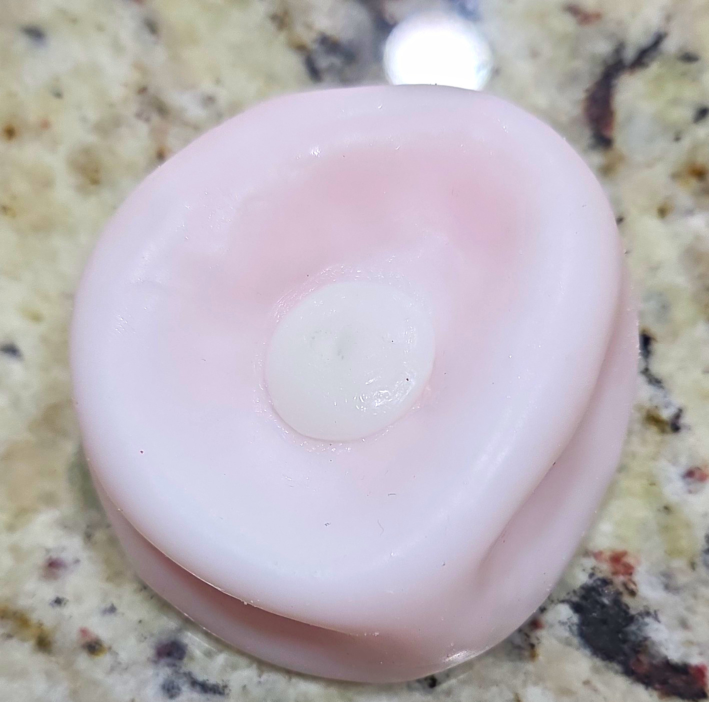 Pink/White Gel Squeeze Ball Stress Reliever Squishy Squeezable Toy 2 in 1 oz