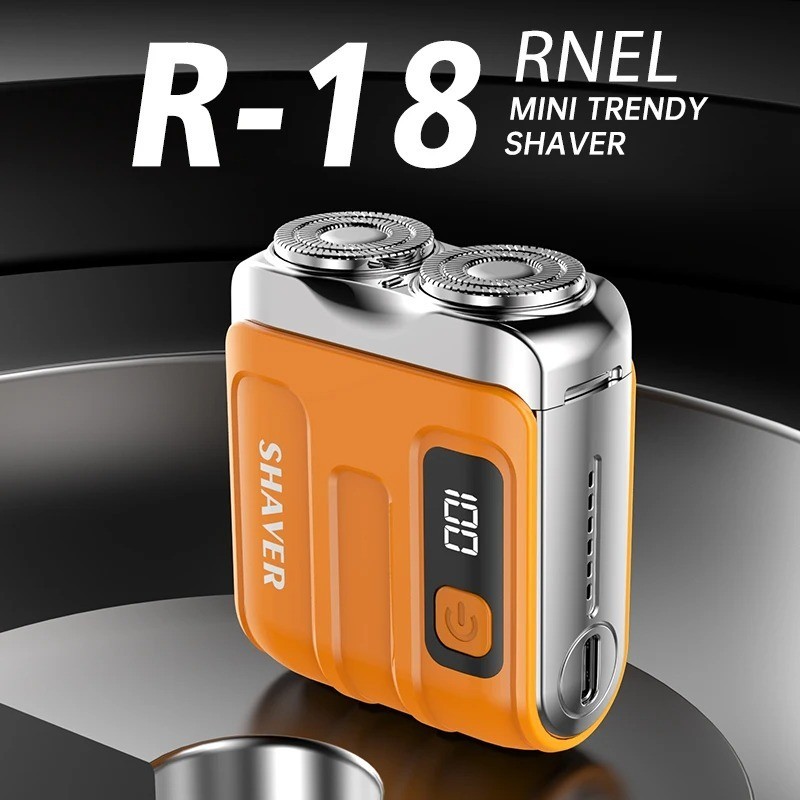 Mini Electric Smart Shaver – Dual Blade, Digital Display, Rechargeable Beard USA