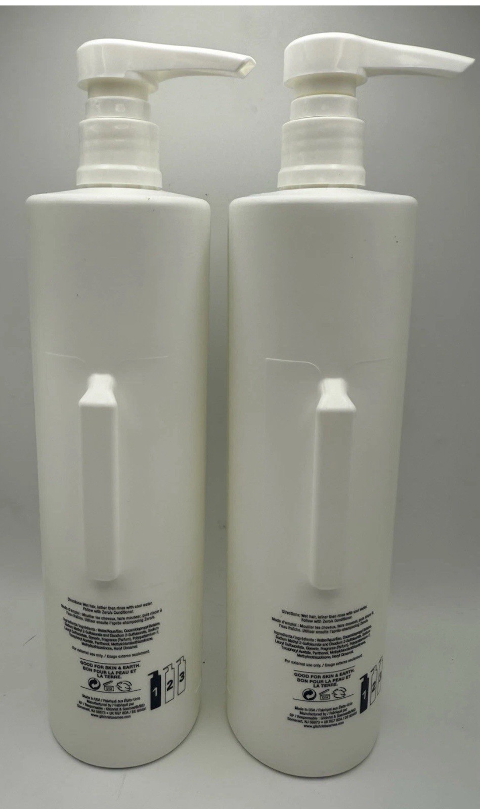 2 Bottles Zero% by Gilchrist & Soames SHAMPOO 15oz In Each, Hilton Exclusive