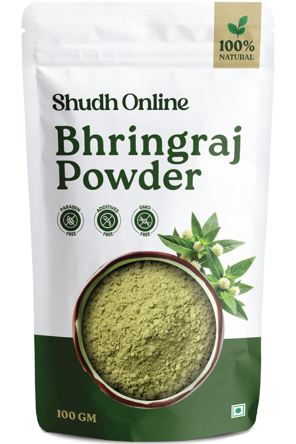 Bhringraj Powder Organic for Hair Growth (3.5 Oz – 0.2 Lb) Eclipta Alba for Hair
