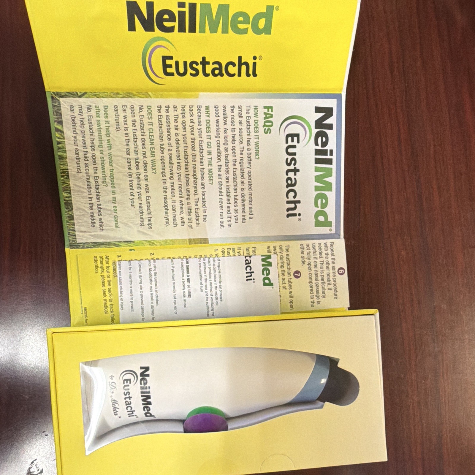 NeilMed Eustachi Ear Pressure Relief Device, Drug Free Natural, White/Blue