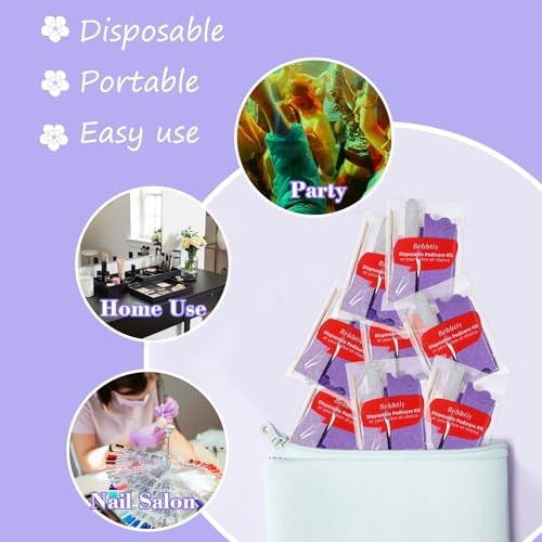 Disposable Pedicure Kit Sets, 5 in 1 Nail Salon Manicure 80/100 Grit 20