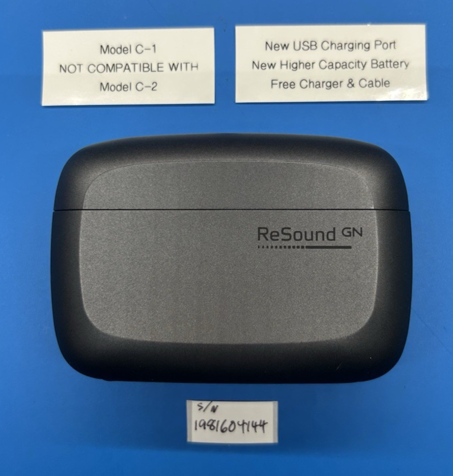 Resound Beltone Model C-1 Hearing Aid Charging Case NEW USB Port & Battery (144)