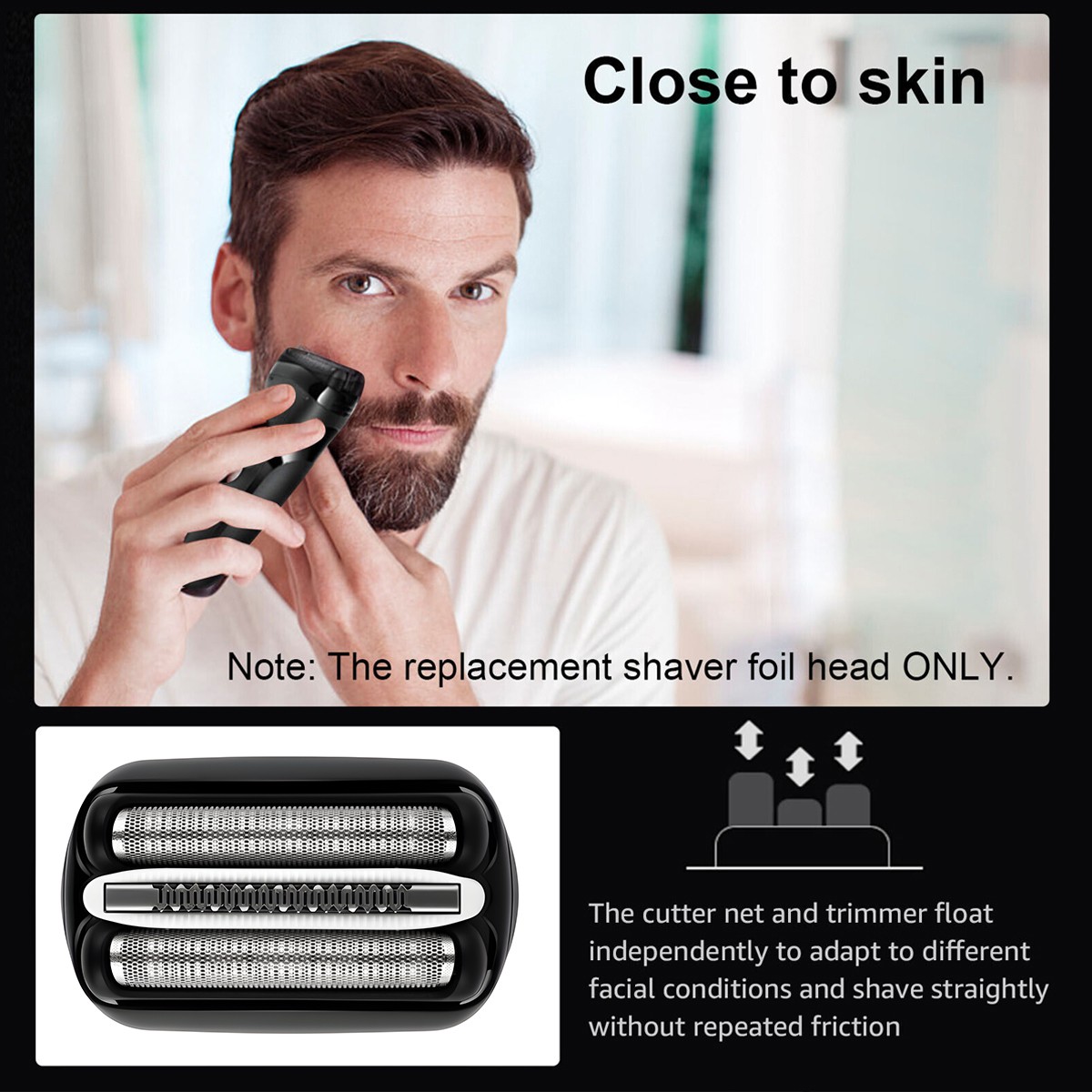 2 Pack Replacement Shaver Foil Head Fit 32B 21B 32S 3 Series Electric Shaver New