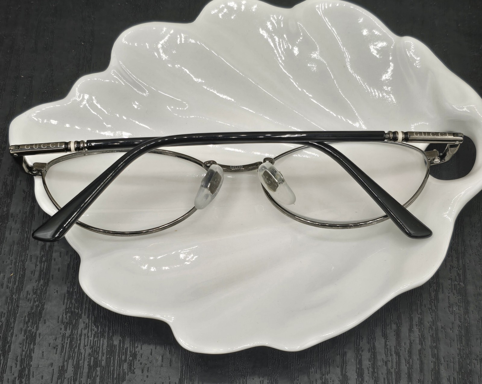 Gucci Eyeglasses Frames GG0949OJ 003 Black Silver & Case Oval Wire Rim 52-16-135