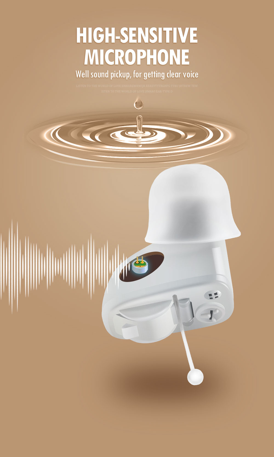 MiNi Hearing Aids CIC Small Sound Voice Enhance Hearing Amplifier – White