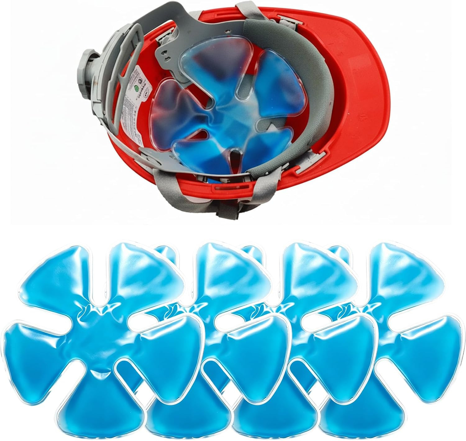 Reusable Cooling Gel Ice Packs for Hats, Adjustable Cold Therapy Headband Insert