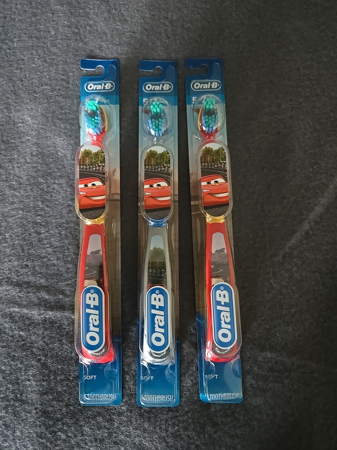 3X Oral-B Toothbrush Stages Soft Cars Kids 5-7 Years Random Designs
