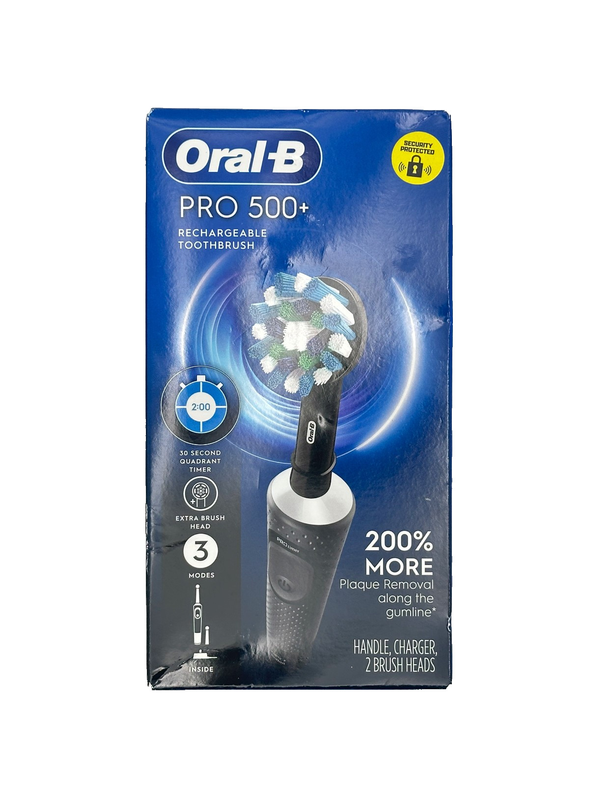 Oral-B Pro 500+ PLUS Model Electric Toothbrush with 3 Modes and 2 Brush Heads