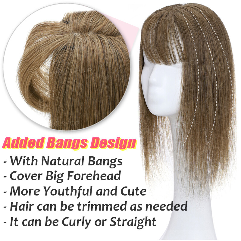 CLEARANCE 100% Remy Human Hair Topper Toupee Hairpiece Wigs Clip In Silk Base