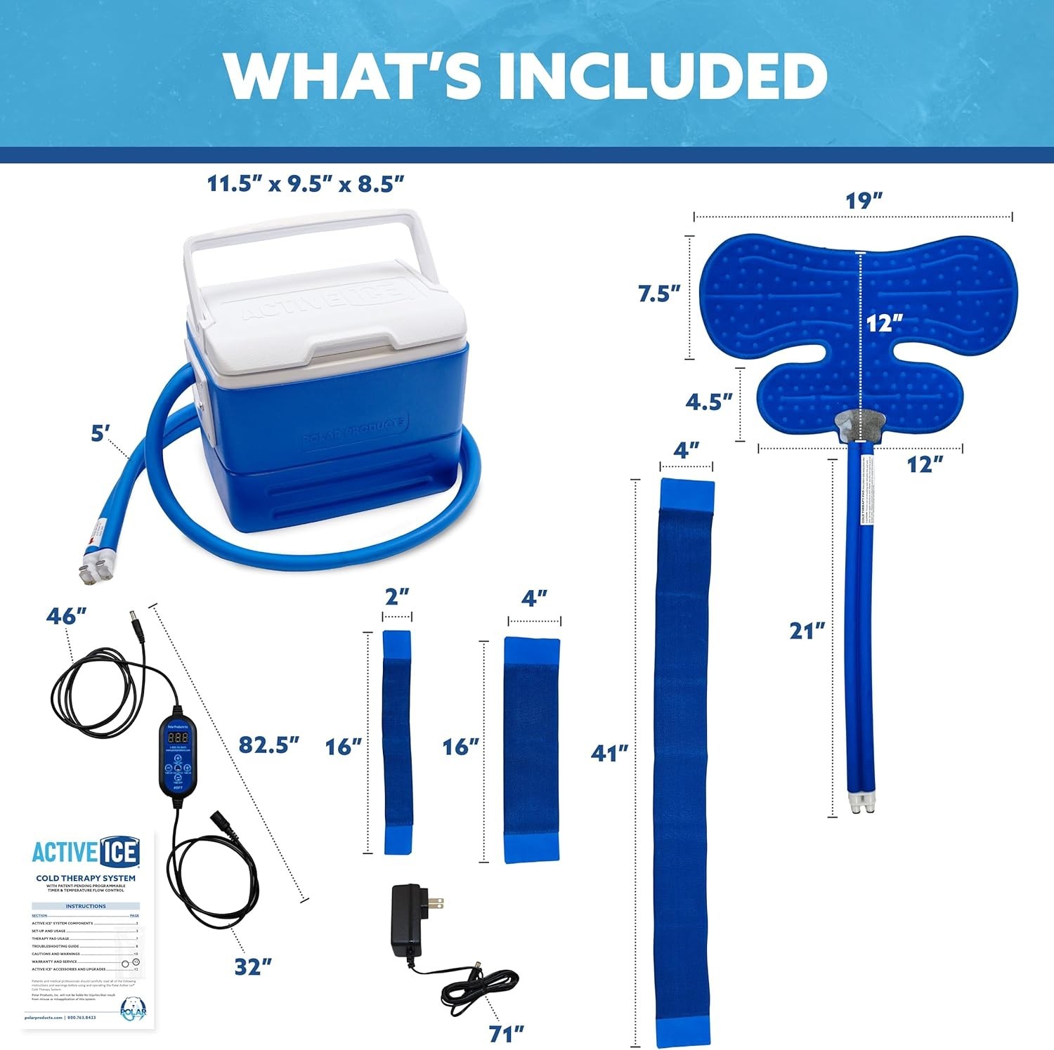 Polar Active Ice System Cooler 3.0 With Compression Wrap Pain Relief System
