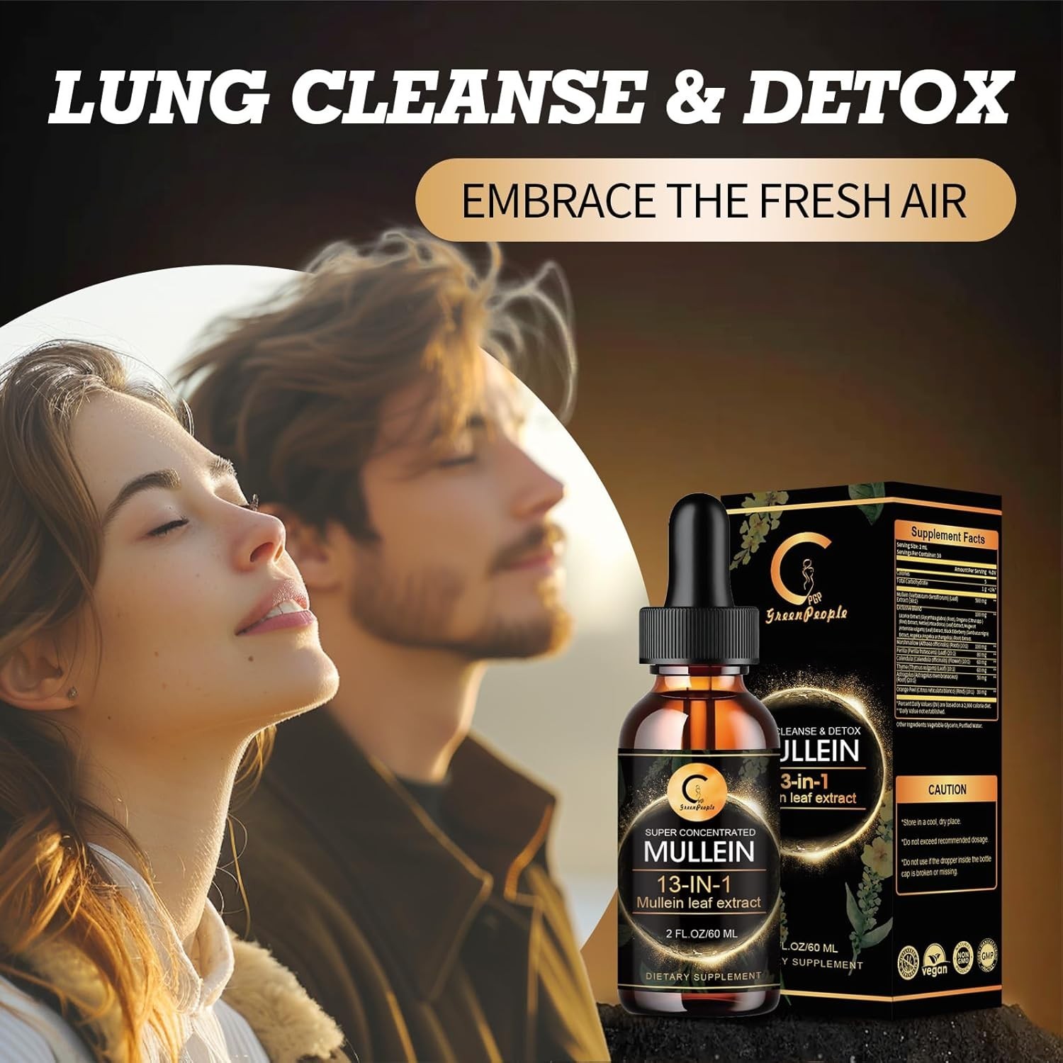 Mullein drops for Lung, Mullein Leaf Extract, Super Concentrated Tincture