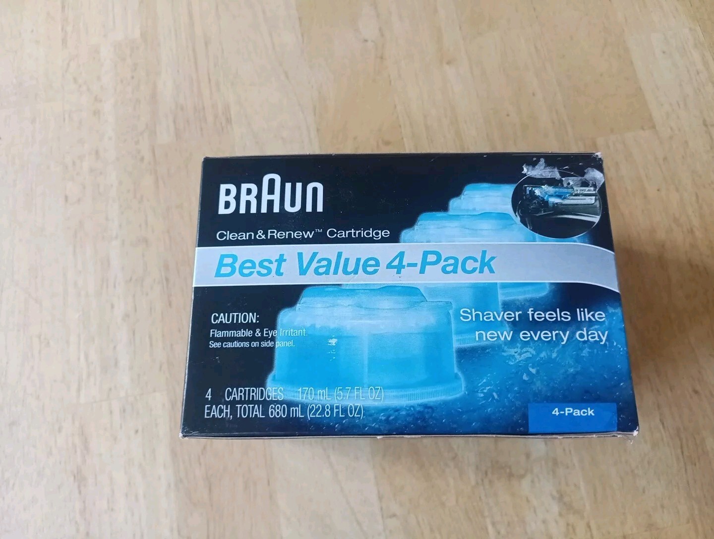 Braun CCR4 Cleaning Cartridges – 4 Pack Clean & Renew Refill Cartridges NEW