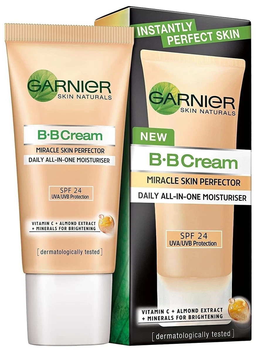 2X New Garnier Skin Naturals BB Cream Miracle Skin, Light to Medium 18ml