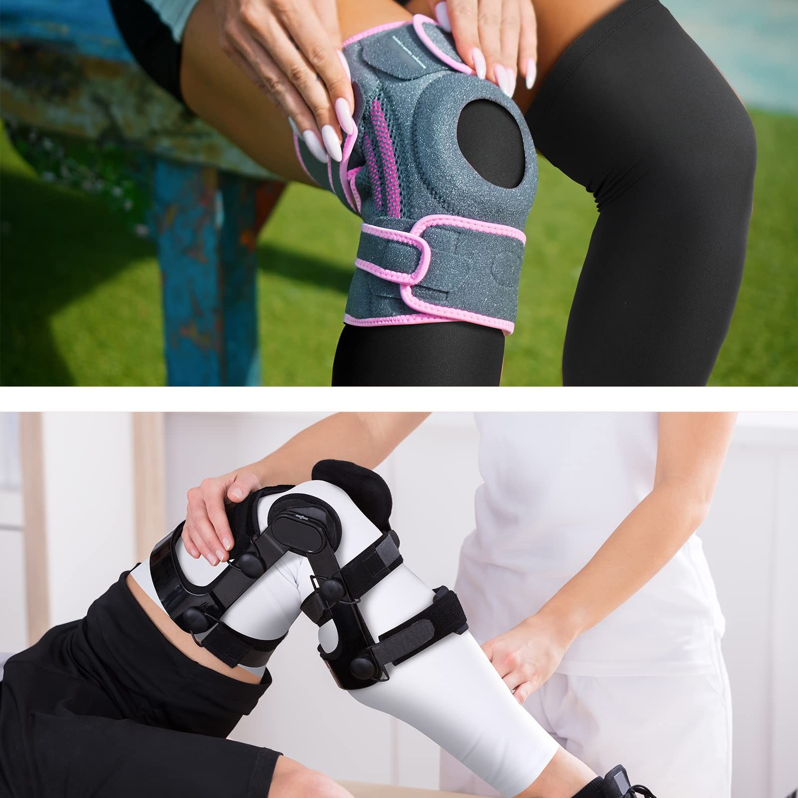 Sosation 8 Pcs Knee Brace Undersleeve Sleeve Medium, as pictures shown