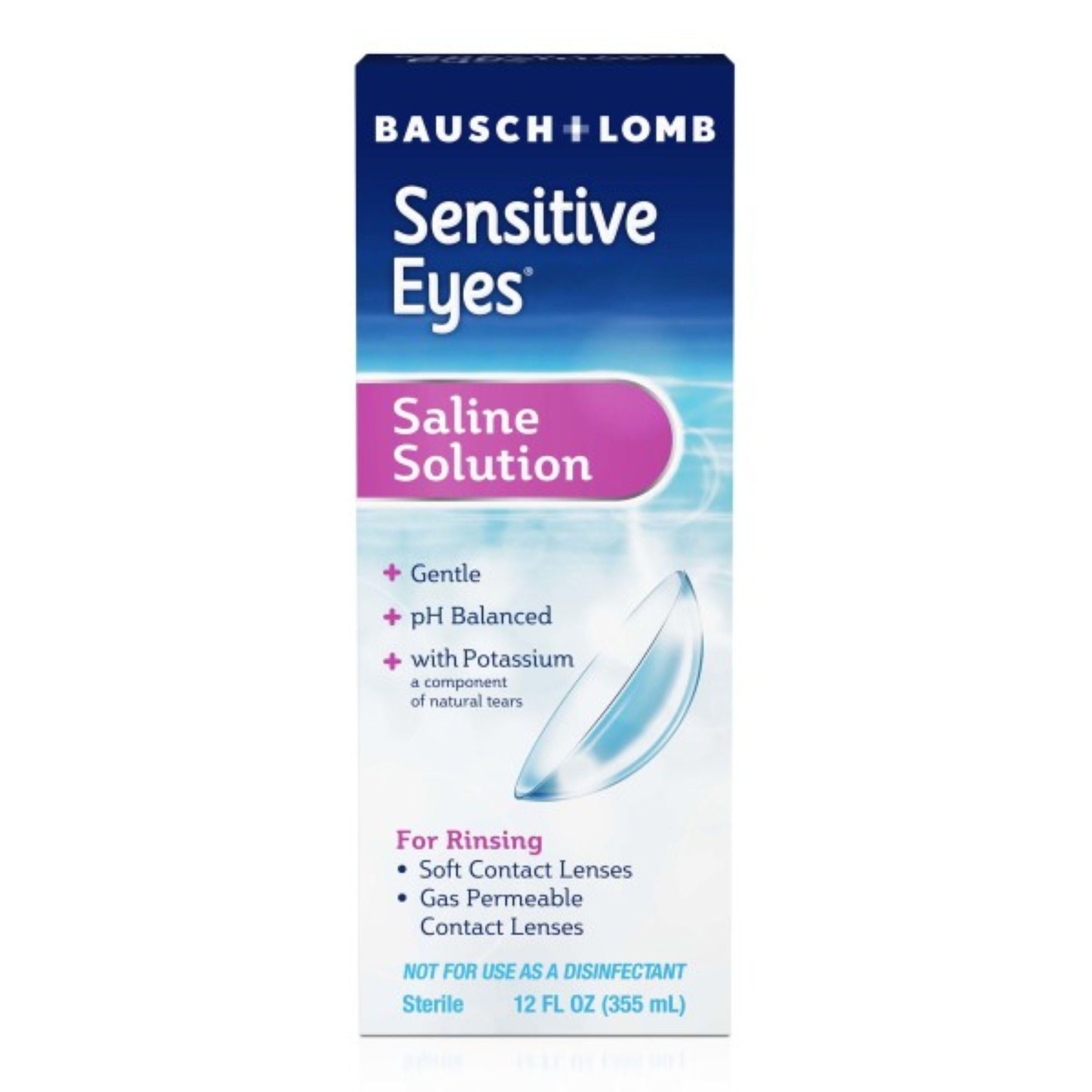 Sensitive Eyes Saline Solution from Bausch & Lomb, for Soft Contact & Gas…