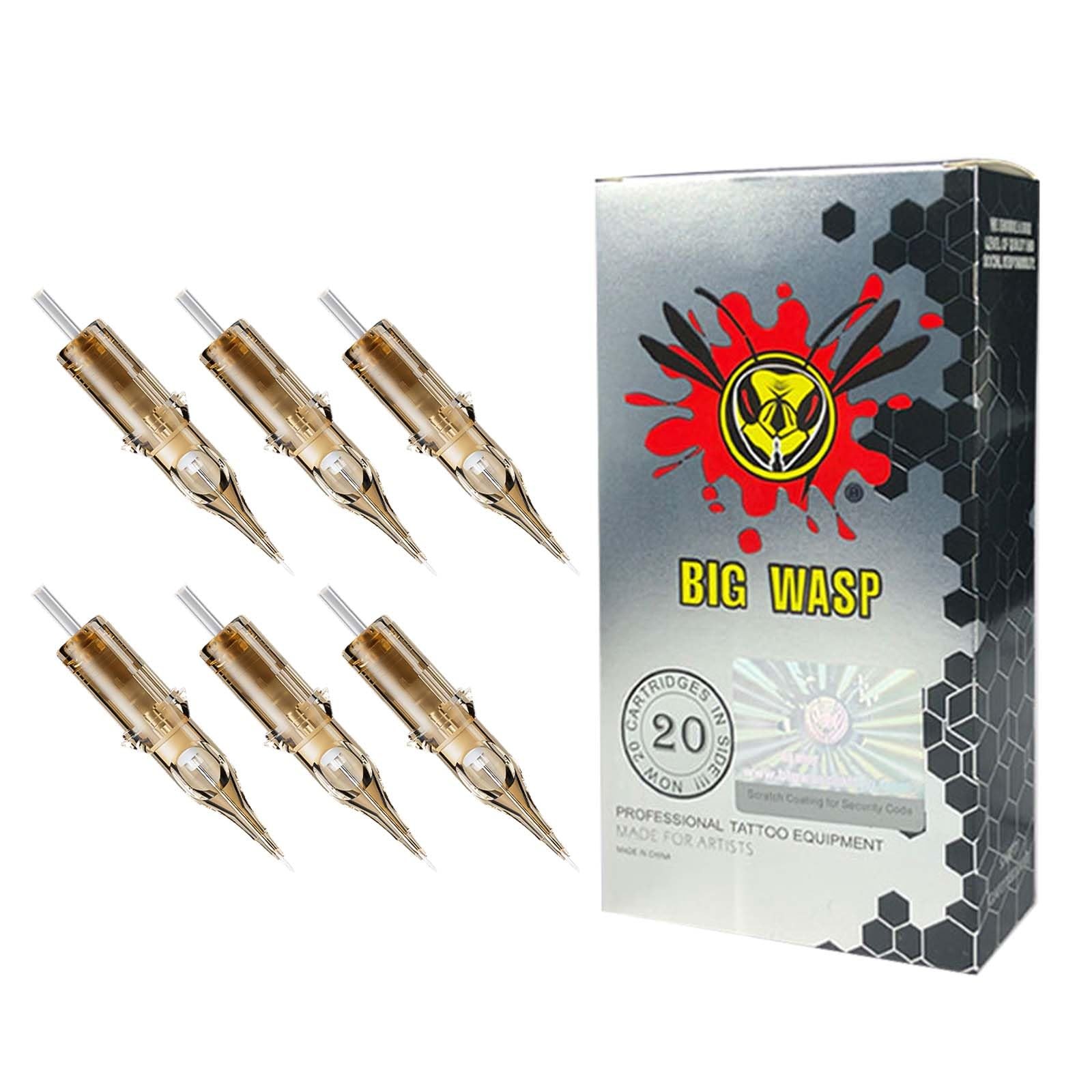 BIGWASP #10 Bugpin 7RL Tattoo Needle Cartridges 7 20 Count (Pack of 1), Gold
