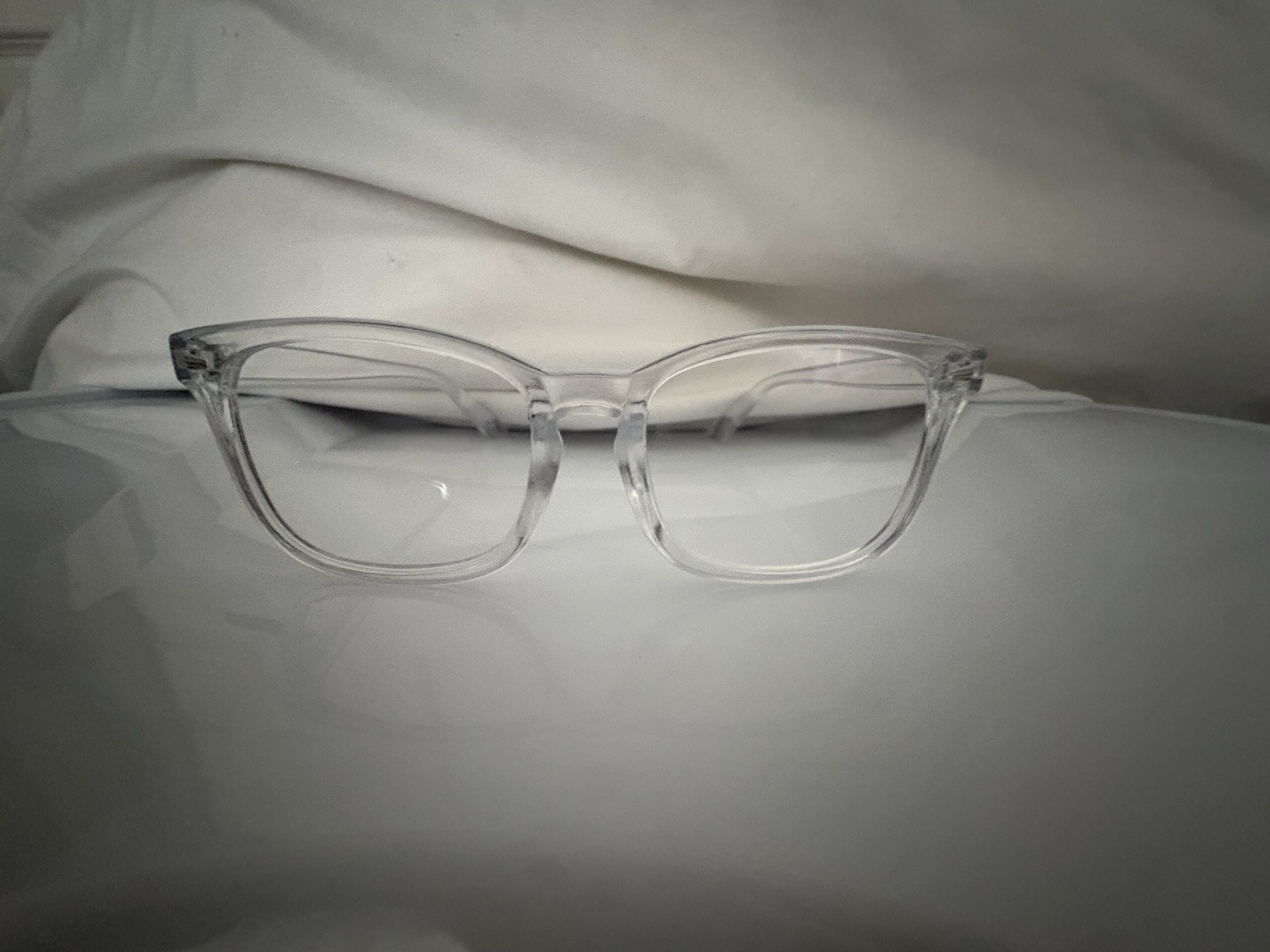 Clear Rectangular Full Rim Plastic Eyeglasses Frames, Unisex Adults Solid