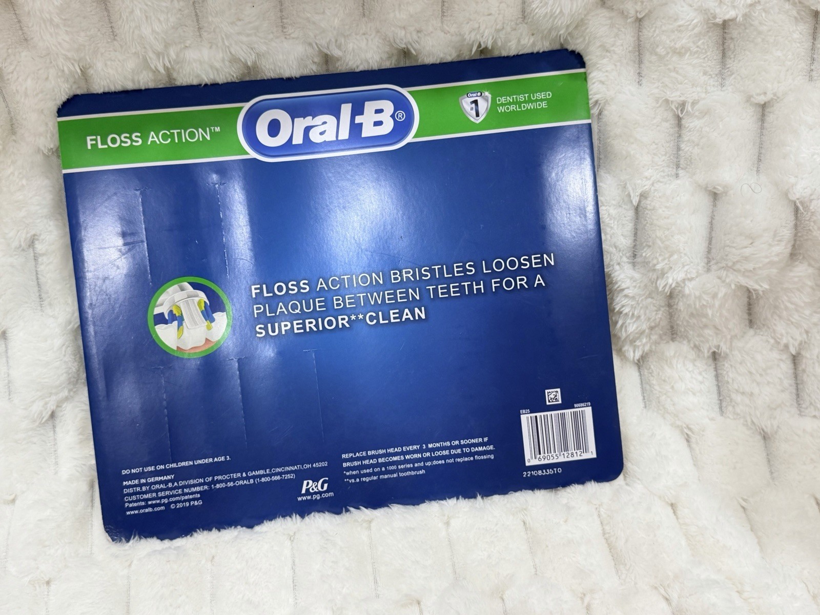 Oral-B Floss Action Rotating Replacement Brush Heads EB25 5-Pack White