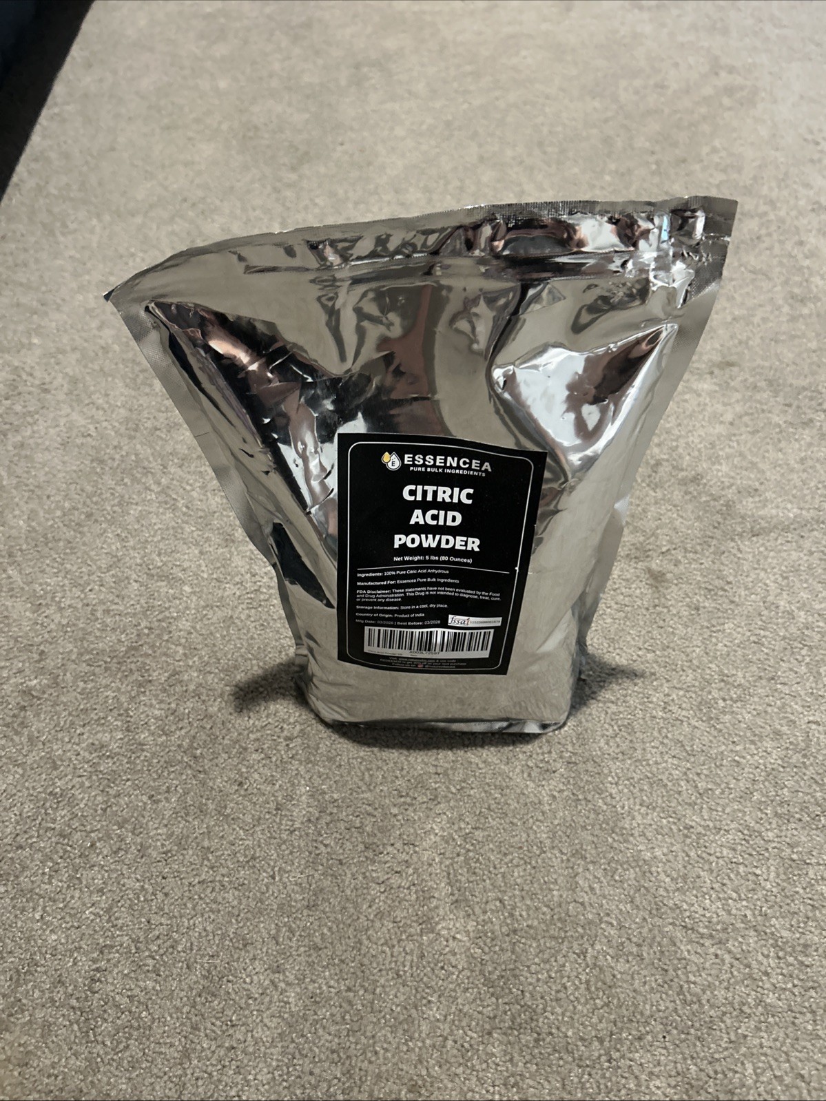 Citric Acid Pure Bulk Ingredients Non-Gmo 100% Pure Citric Acid Powder 5 lb