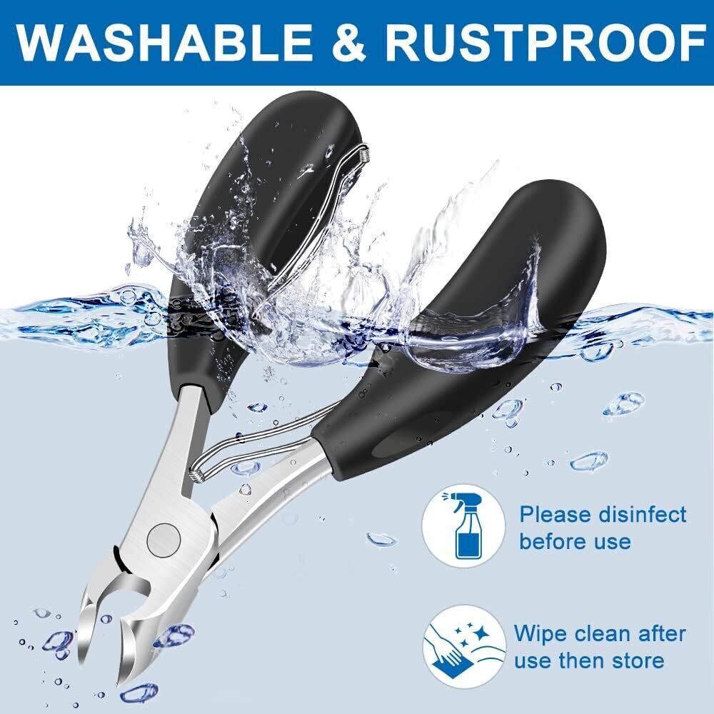 Toenail Clippers Seniors Nail Clippers Fit Thick Ingrown Nails Heavy Duty Toe US