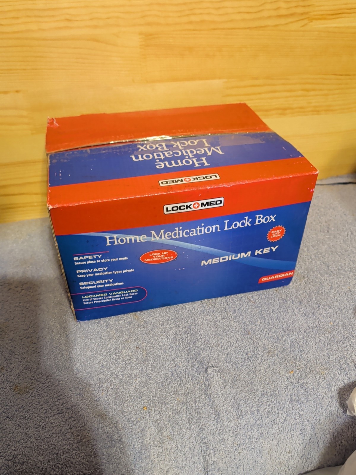 Lock Med Guardian Model ASA 1450 Home Medication Combination Lock Box New
