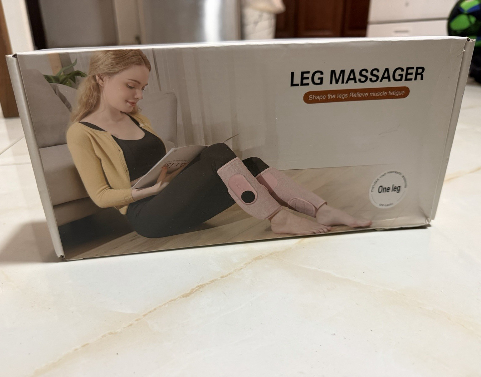 Pink Leg Massager Air Compression + Heat, Rechargeable Cordless Battery Powered