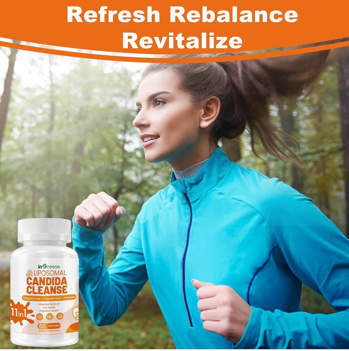inGreens 11-in-1 Candida Cleanse Advanced Candida Cleanse Detox for Women & M…