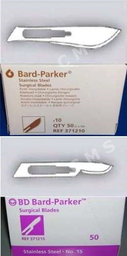 BD BARD-PARKER Stainless Steel Surgical Blades No 10 Or No 15 50/BX Sterile NEW