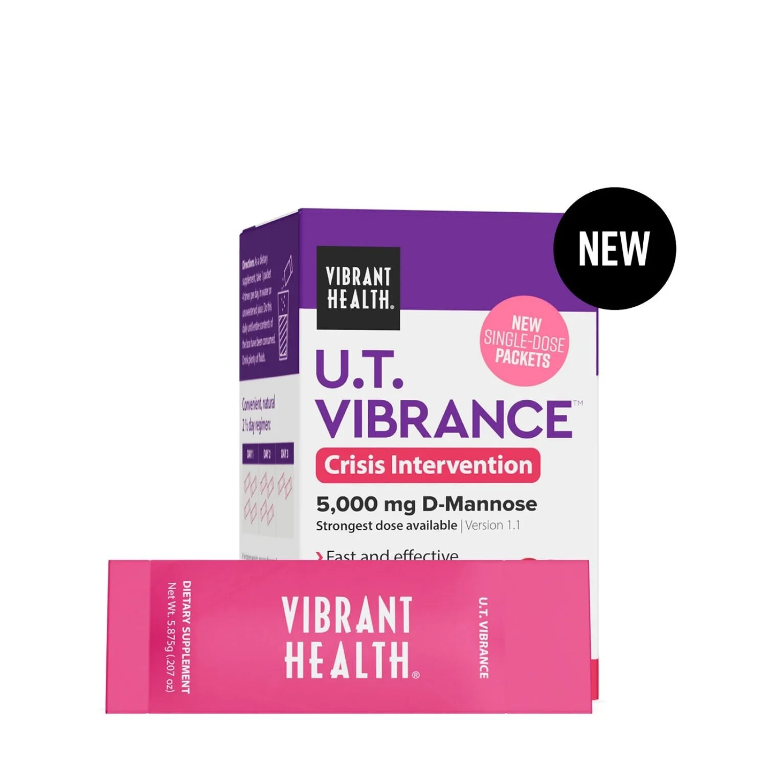Vibrant Health U.T. Vibrance, Crisis Intervention D-Mannose 5000mg 10 packets