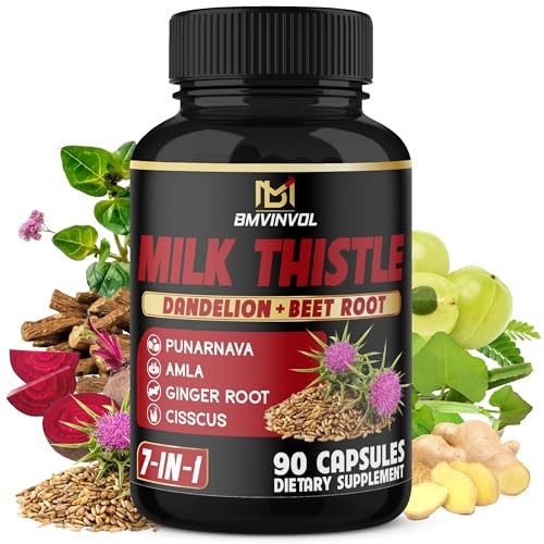 Milk Thistle Capsules with Beet Root, Punarnava, Amla, Ginger, Dandelion,
