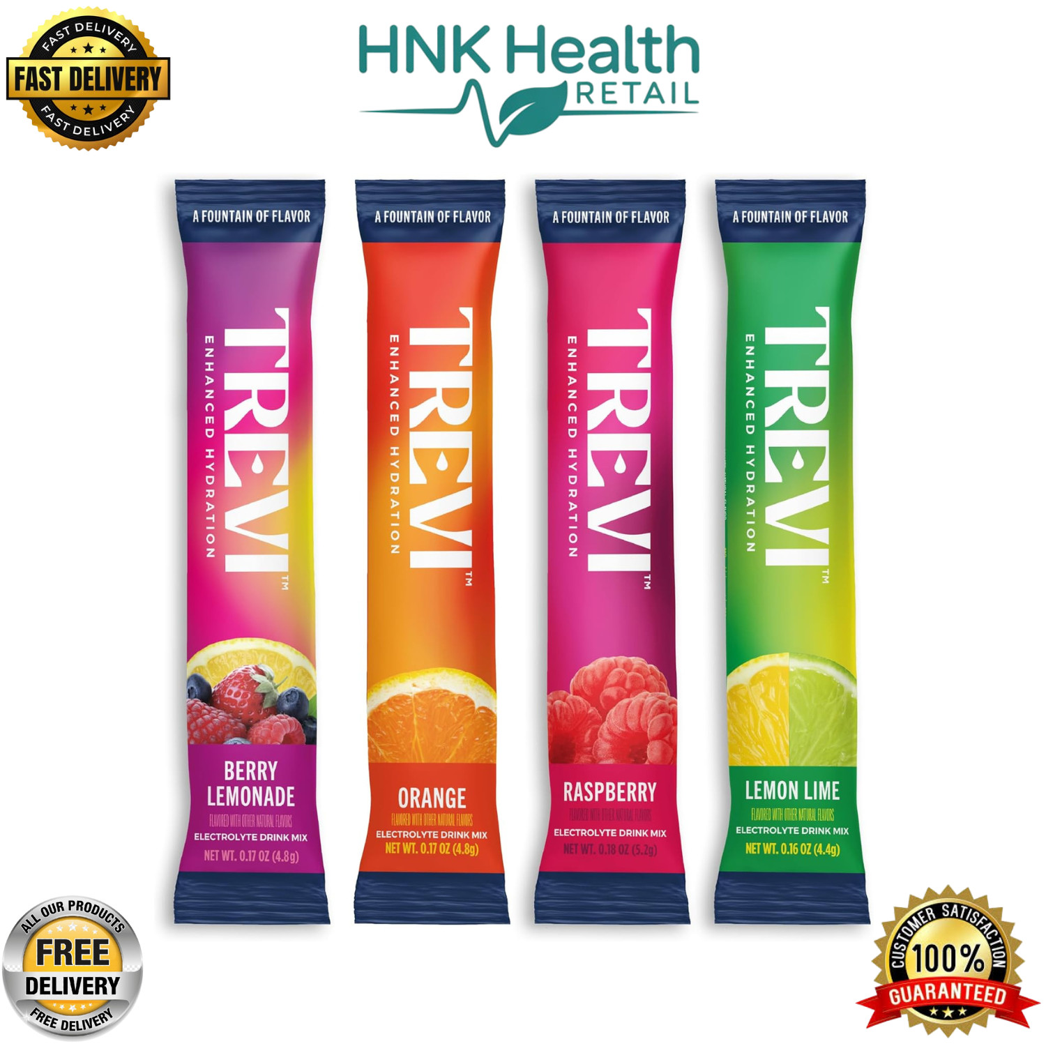 TREVI Everyday Sugar Free Electrolytes Drink Mix Hydration Powder 28 Ct Variety