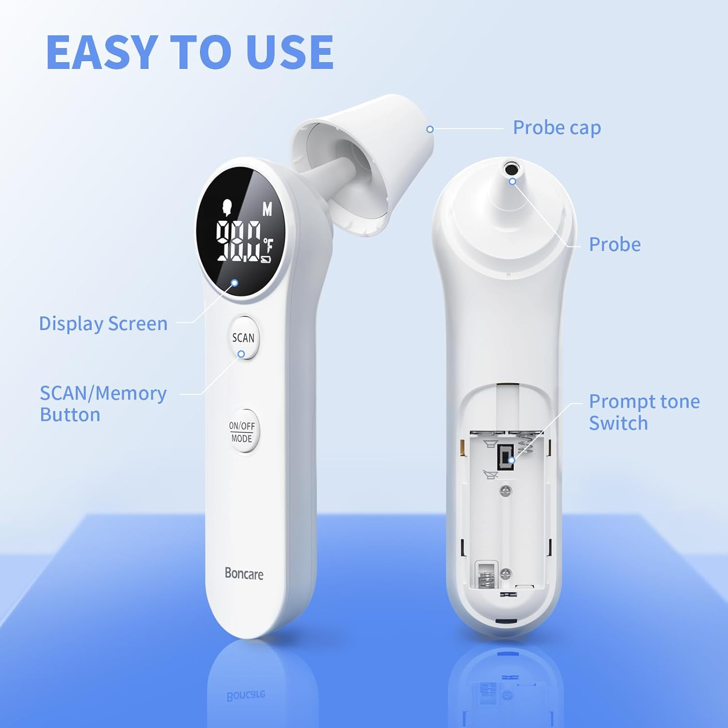 Ear and Forehead Thermometer for Adults and Kids | 2X Accuracy Infrared Digital