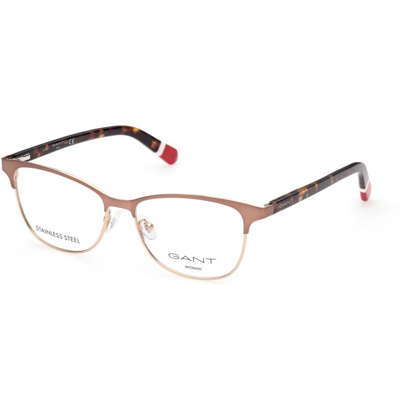 GANT GA4105 049 Brown Rectangle Metal Optical Eyeglasses Frame 51-15-140 GA 4105
