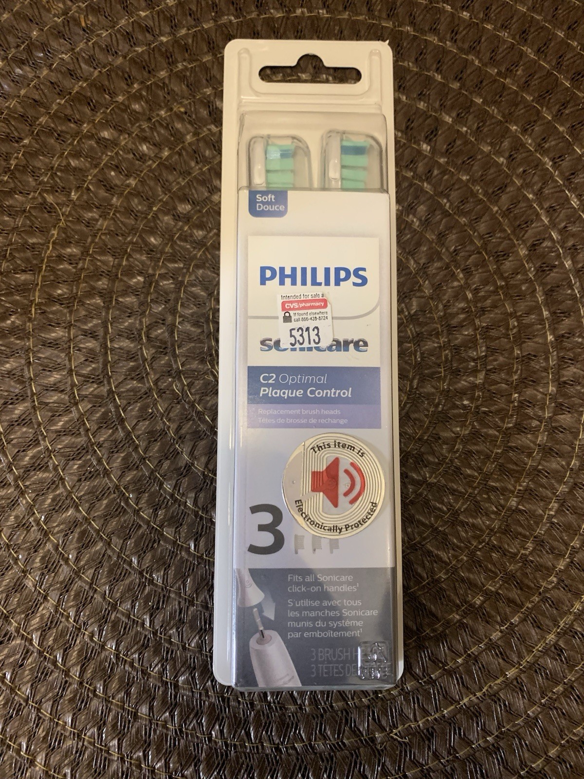 Philips Sonicare (3) Genuine C2 Optimal Plaque Control Toothbrush Heads NEW!