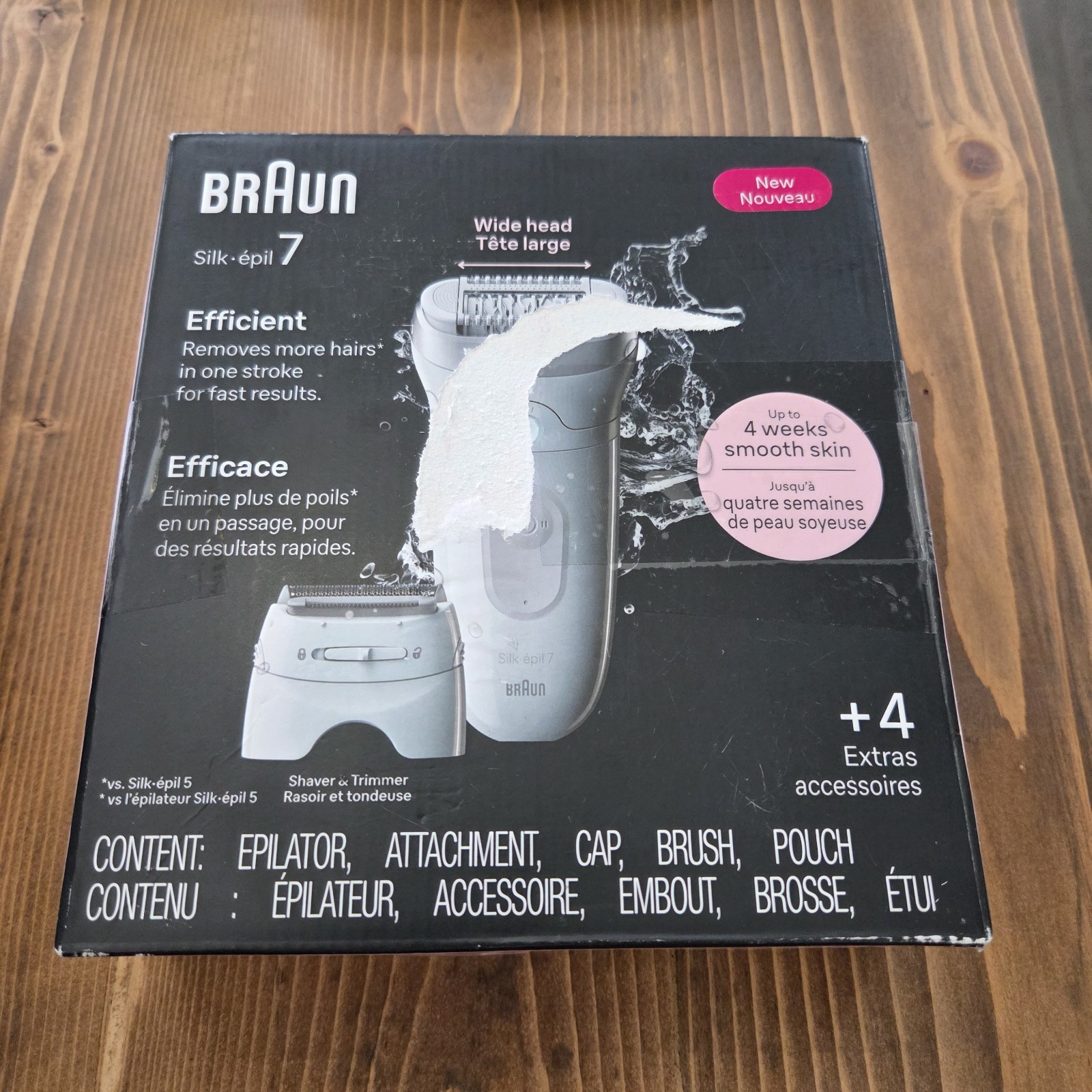 Braun Epilator Silk-épil 7 Hair Removal Device Women Shaver & Trimmer Wet/Dry