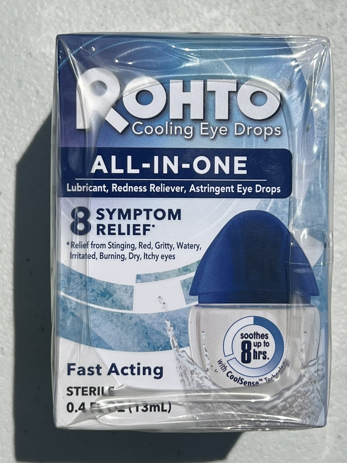 6 X Rohto ALL-IN-ONE 8 Symptom Relief Cooling Eye Drops 0.4 Fl Oz Exp 7/2026
