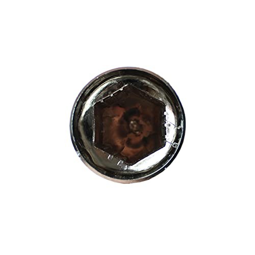 33mm Chrome ABS Plastic Push-on Bullet Flanged Lug Nut Covers Pack of 20