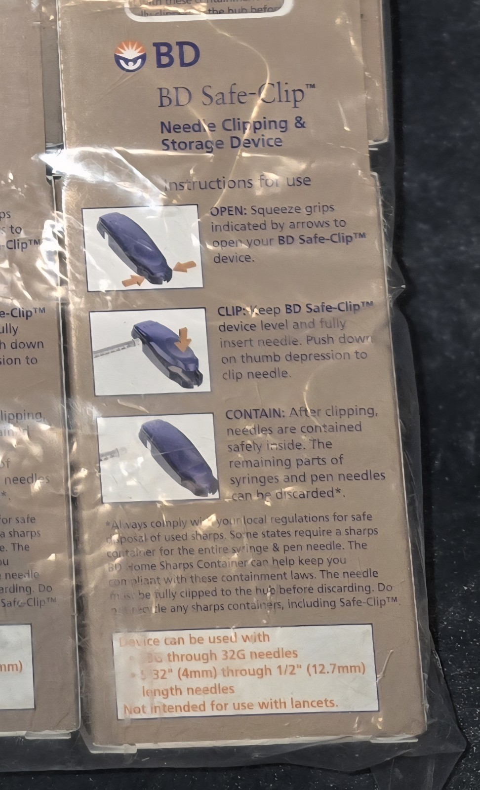 BD Safe-Clip Portable Needle Clipping Storage Device