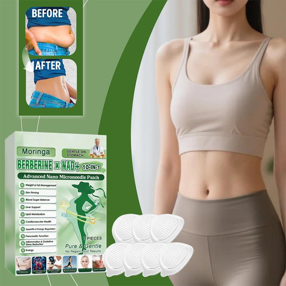 3PACK Moringa Berberine 10-in-1 Premium Nano Microneedle Patches 7Pcs/Box Lates