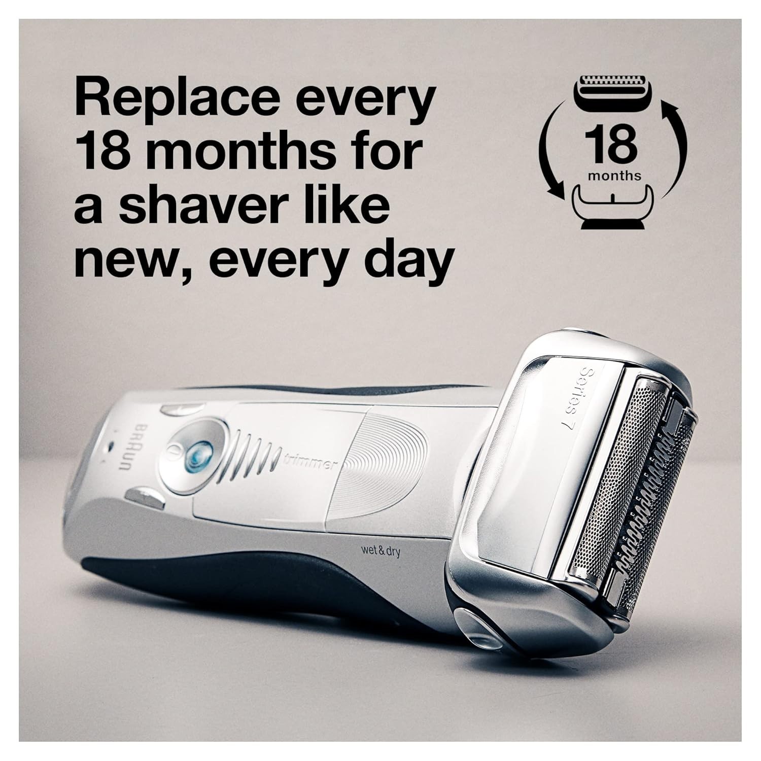 Electric Shaver Replacement Head Easy Click Installation for Convenience