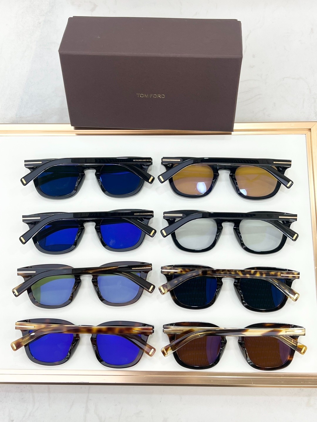 TOM FORD FT1326 Icon Square Black Clear 48口24-145 Eyeglasses New w/ Case