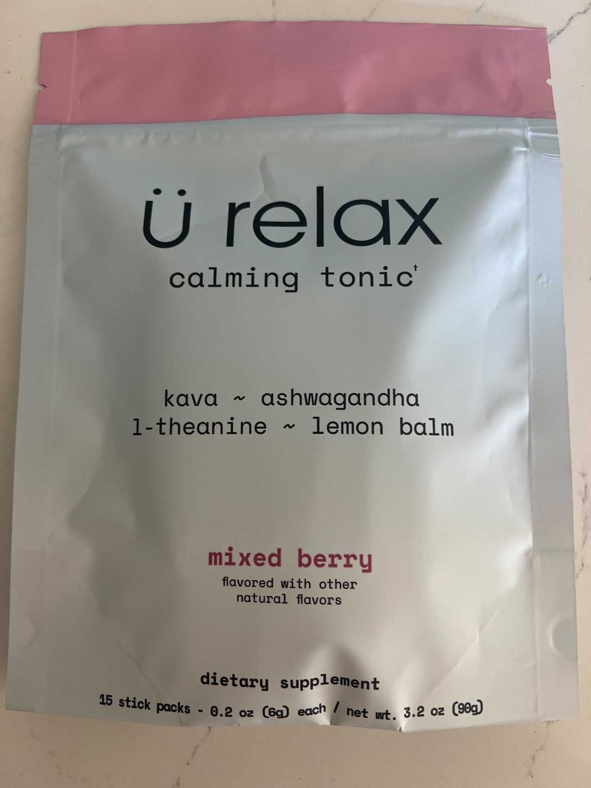 U Relax Calming Drink Mixed Berry 15 Sticks, Unopened
